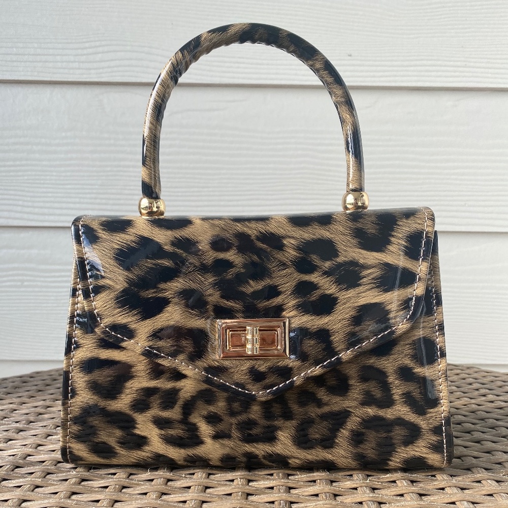 Wild Cat Top Handle Handbag